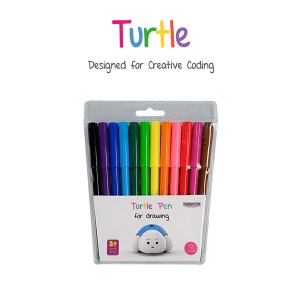(터틀 로봇 사인펜 - 12색) 터틀그래픽스를 위한 전용 싸인펜